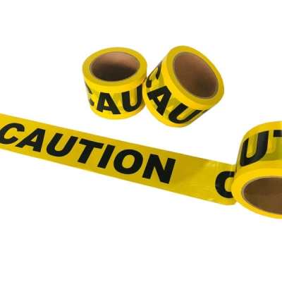 Non Adhesive Yellow And Black Printable Custom Caution Tape